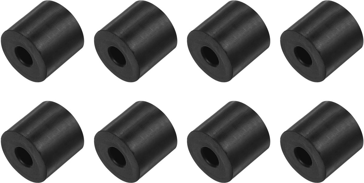 Dailygoods- Vibratie-isolatiepads 8x Rubber [10 x 30 x 30 mm] - Geluidsreductie - Schokdemping - Demping - Slijtvast - Corrosiebestendig - Dempingspads