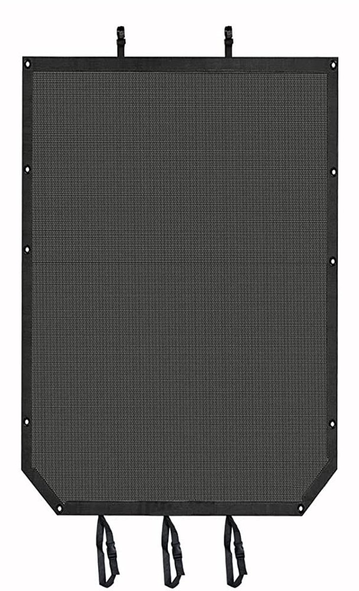 Dailygoods- Zonnescherm Draagbaar - Mesh Dak Zonnescherm Cover - UV Bescherming - Geschikt voor F0RD BR0NC0 4 Deur - Zwart - Warmte-isolerend - Auto Zonneklep