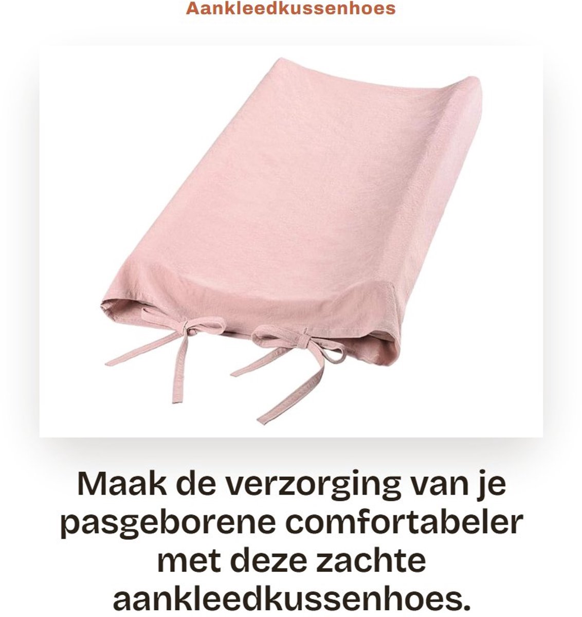 Dailygoods- Aankleedkussenhoes Zacht - Aankleedkussen - Ademend - Katoen - Wasbaar - 85 cm x 44 cm - Geschikt voor Pasgeborenen