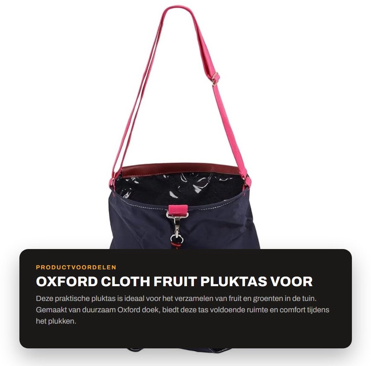 Dailygoods - Oxford Cloth Fruit Pluktas voor Tuin en Oogst