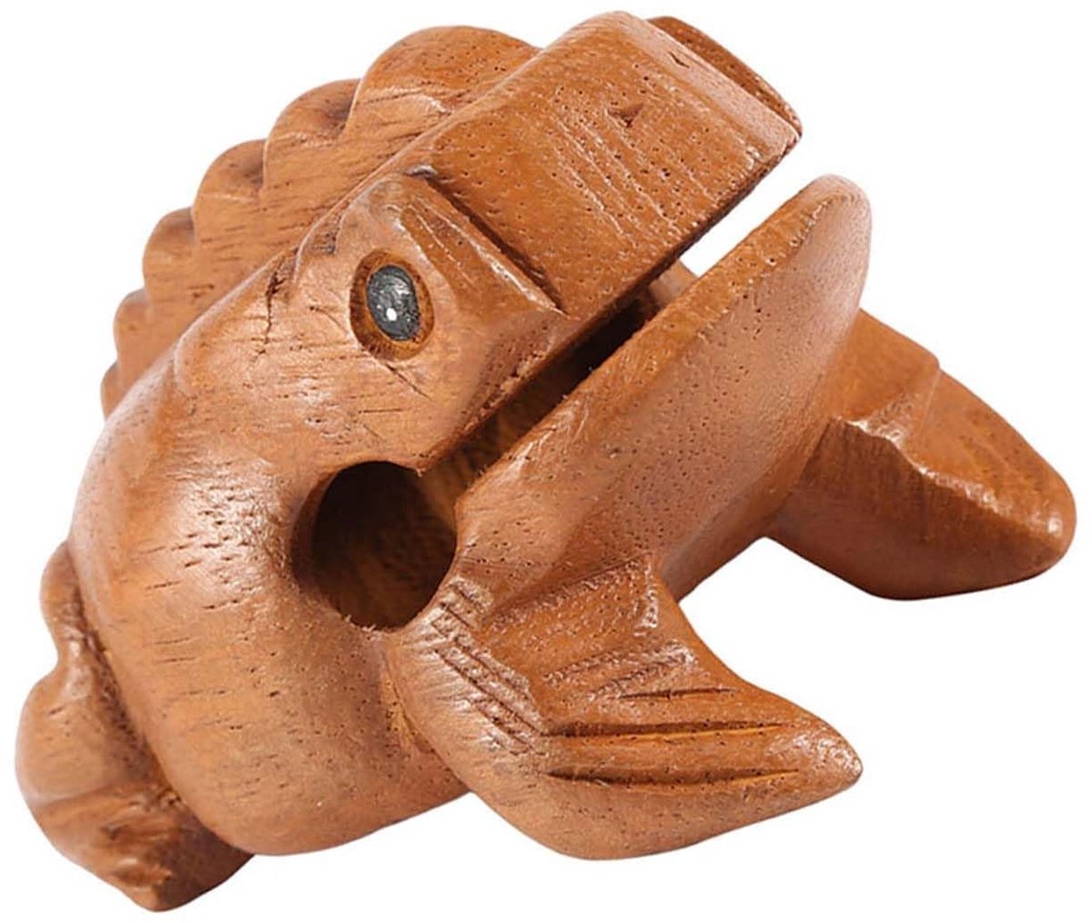 Dailygoods- Houten Kikker Traditioneel - Houten Kikker Bouwpakket - Ambachtelijk Muziekinstrument - Decoratie - Gelukssymbool - 10,6 cm - Percussieinstrument