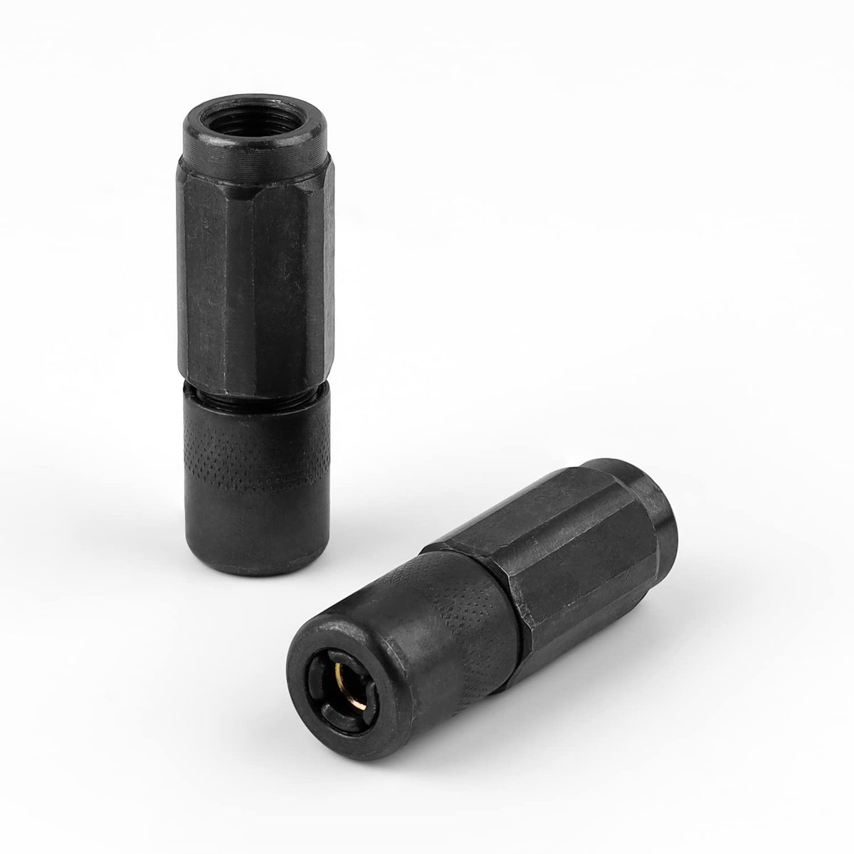 Dailygoods - Grease press nozzle - 2 pcs adapters - Duurzaam en universeel - Zwart - Vetspuit accessoires - Geschikt voor verschillende vetspuiten - 9...