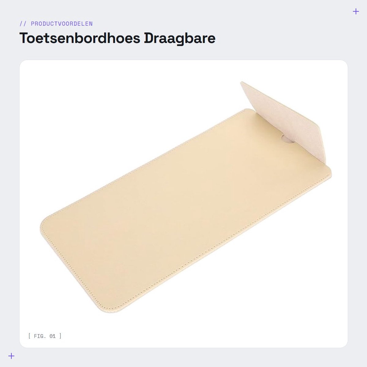 Dailygoods - Toetsenbordhoes - Draagbare toetsenbordbescherming - Kunstleer - Geel - Stofdicht - Perfect voor Logitech K380 - Ideaal voor onderweg
