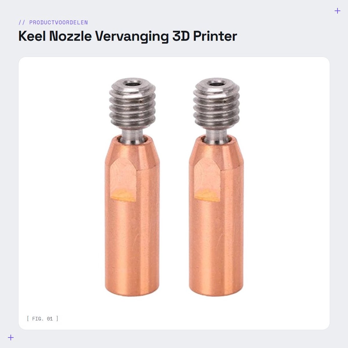 Dailygoods- Keel Nozzle 2 Stuks - Ti-legering/Koper - Vervanging voor Ender 3/3 V2/3 Pro - Eenvoudige Installatie - Hittebestendig - 3D-printer Nozzle