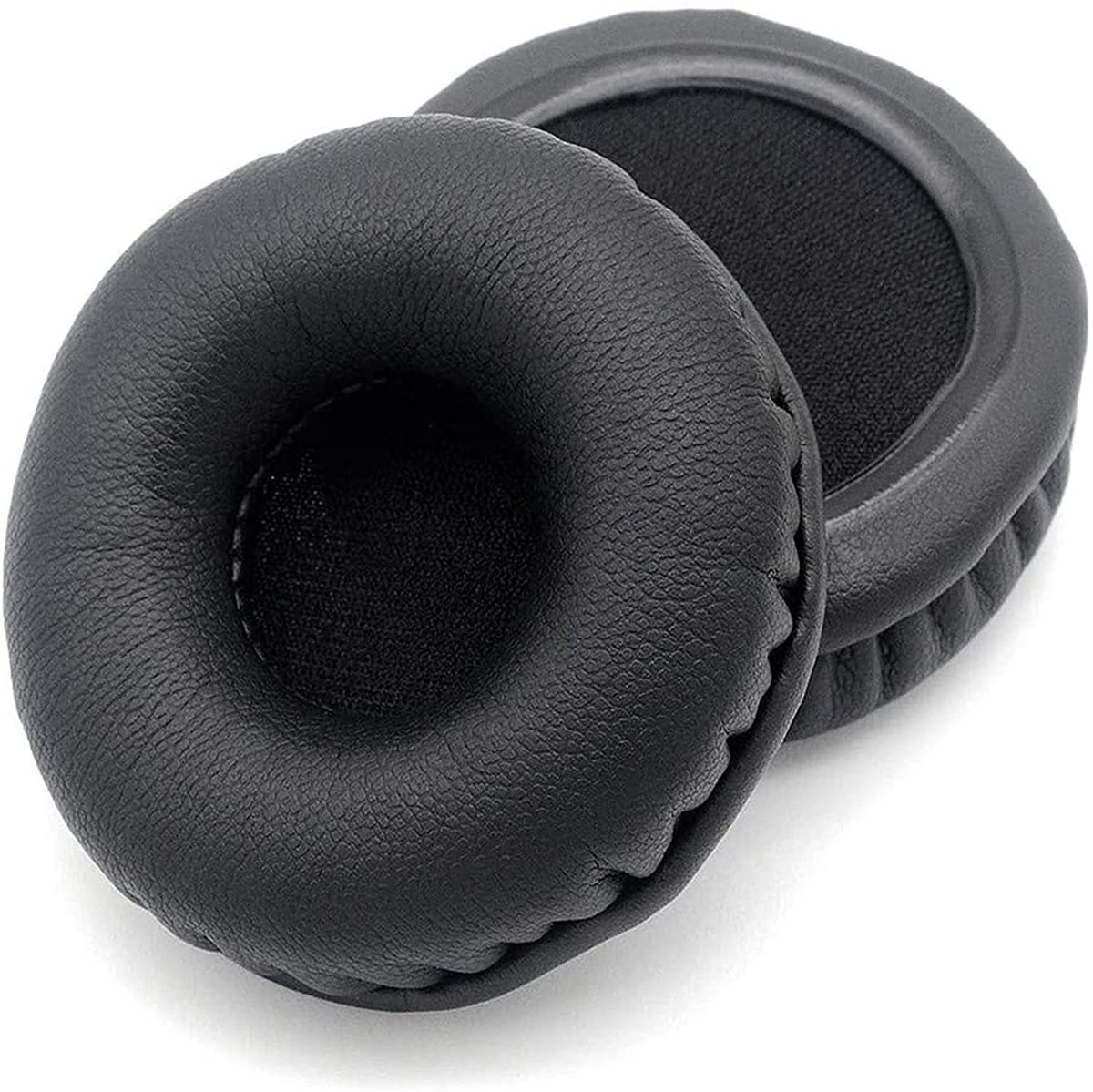 Dailygoods - Oorkussens - Vervangende oorkussens - Comfortabel en duurzaam - Zwart - Schuim en kunstleer - Geschikt voor hoofdtelefoons - Diameter 90 mm