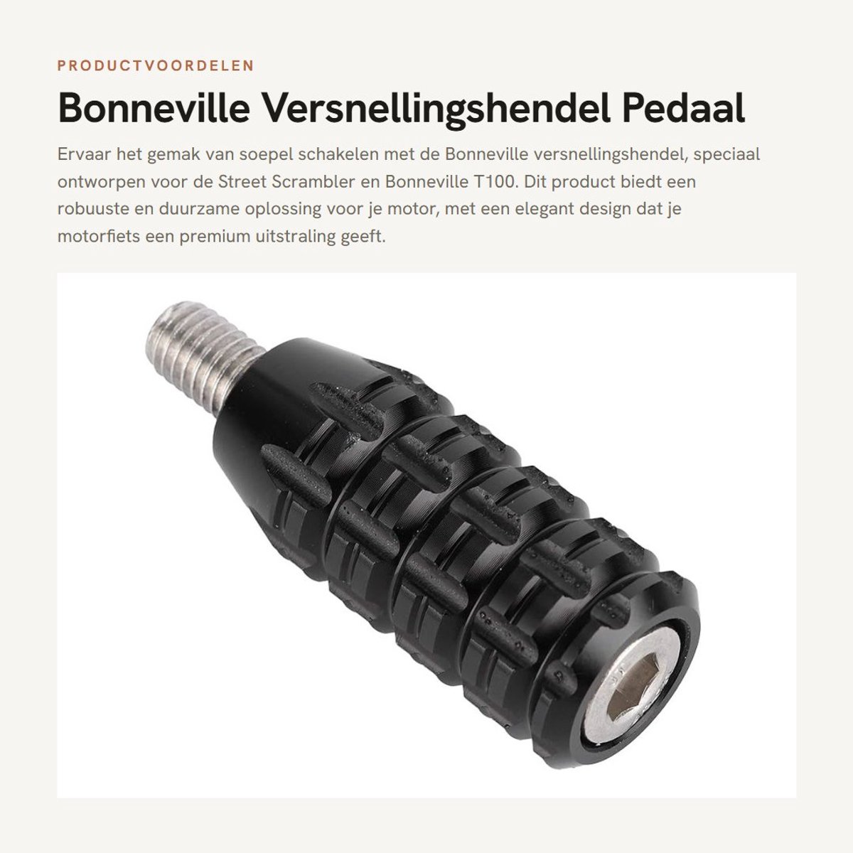 Dailygoods- Versnellingshendel CNC-aluminiumlegering - Pedaal - Vergroting Voetsteun - Geschikt voor Bonneville/Black T120 - Eenvoudig te Installeren - Robuust en Duurzaam - Versnellingspedaal
