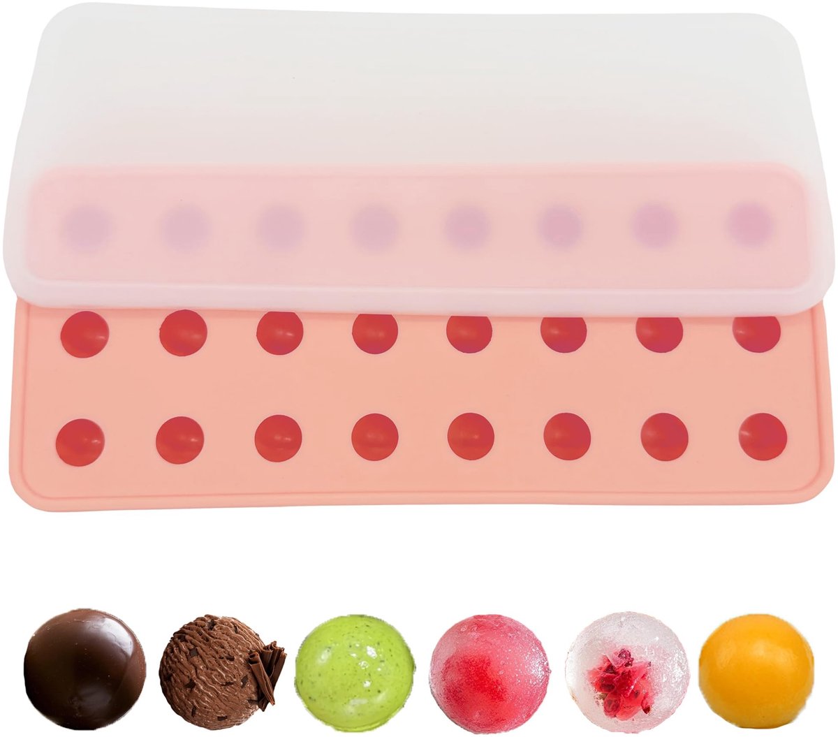 Dailygoods- Siliconen Vorm - Kleine Bal - 24 Holtes - BPA-vrij - Temperatuurbestendig - Geschikt voor Oven/Magnetron - Duurzaam - Bakvorm