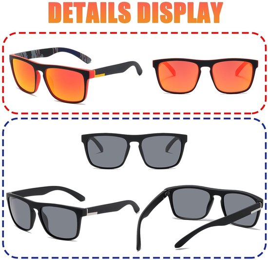 Dailygoods- Zonnebril Gepolariseerd - Uniseks - UV 400 - Vintage Elegant Brilmontuur - HD Pilotenlenzen - Sport/Activiteiten van Dailygoods — afbeelding 3