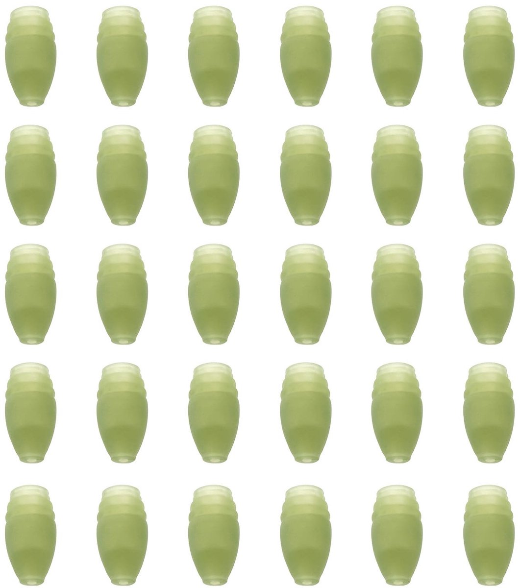 Dailygoods- Rubber Connectors 30x Groen - Elastische Connectoren - Duurzaam Rubber - Veilig Vergrendelingsmechanisme - Geschikt voor Visgerei - Afmetingen 11x5.5mm - Stopper