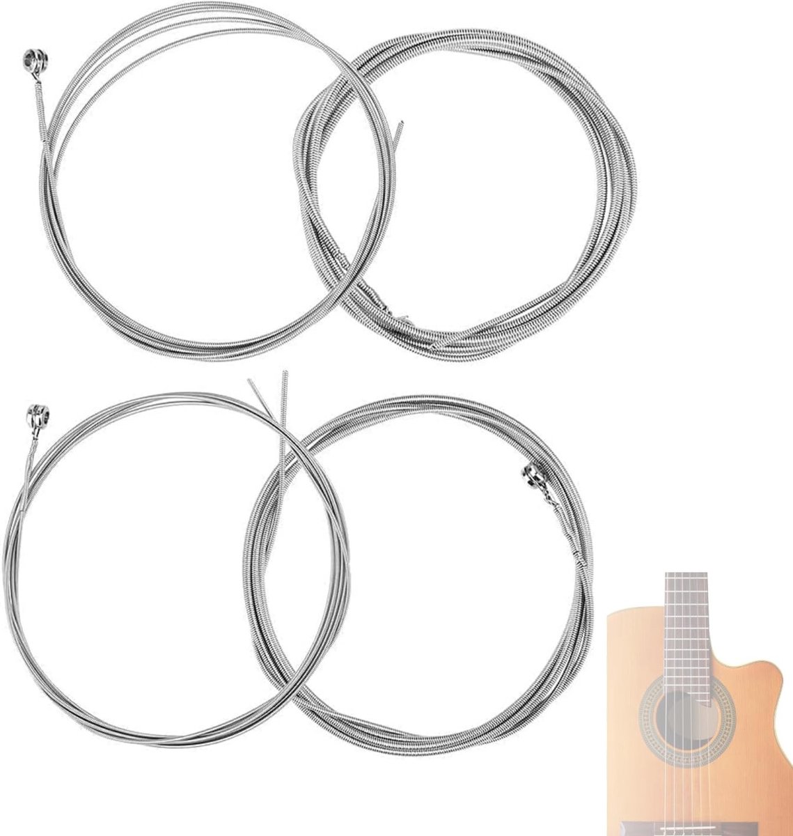 Dailygoods - Nikkel Basgitaar Snaren Set voor Elektrische Gitaar