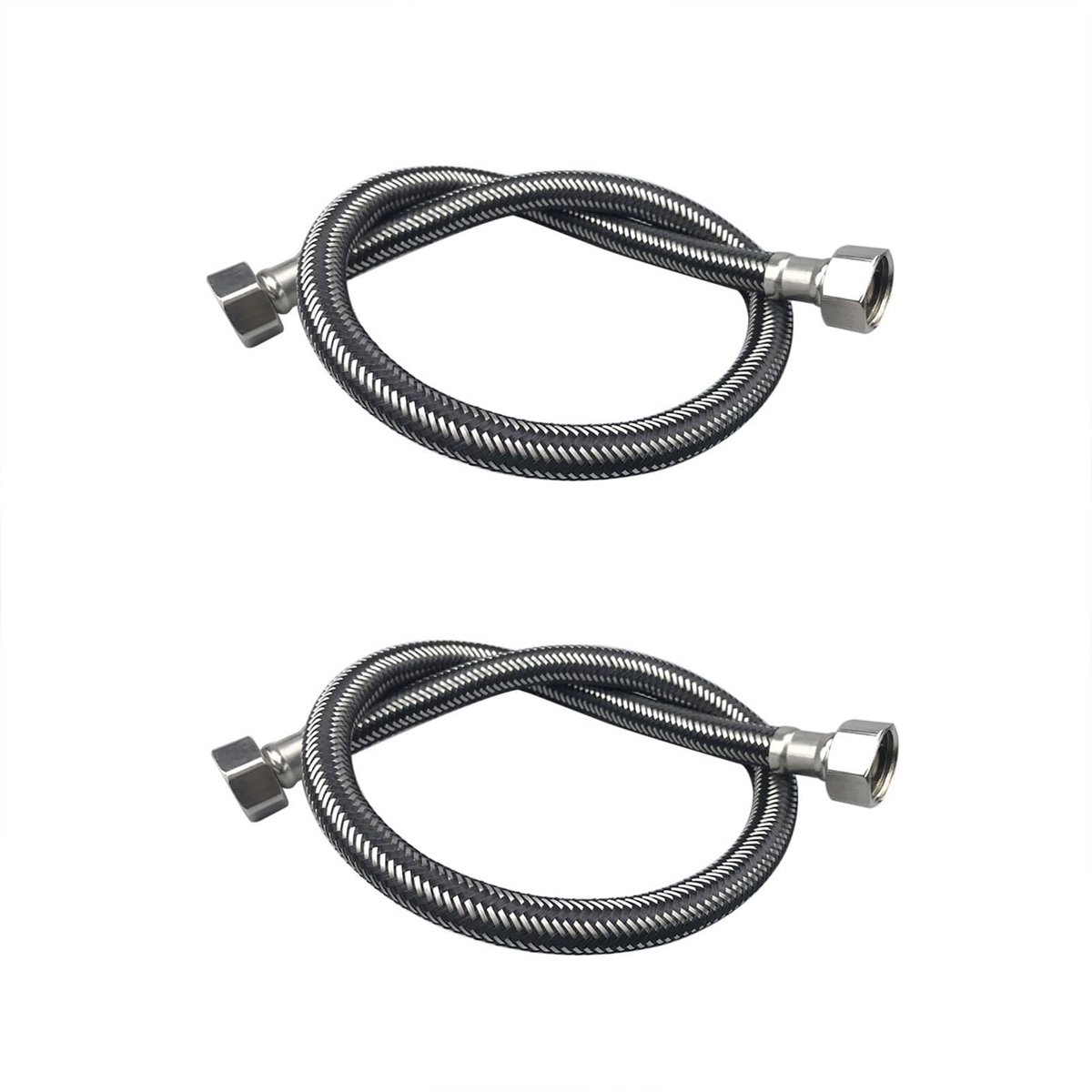 Dailygoods- Afvoerpijp Flexibel - 304 Roestvrij Staal - Duurzaam - Anticorrosie - Eenvoudig te Installeren - 2 Stuks - Sanitair Slang