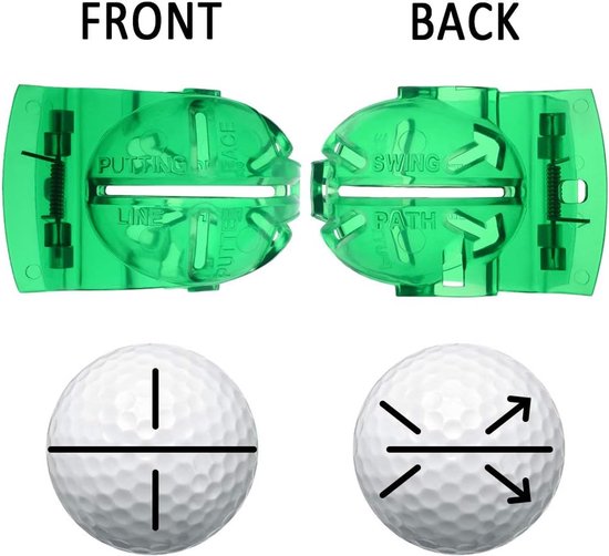 6x Golfbal Lijn Lijnmaker Set met 4 Kleuren Stift - Professionele Golf Markering Hulpmiddel voor Putting — afbeelding 3