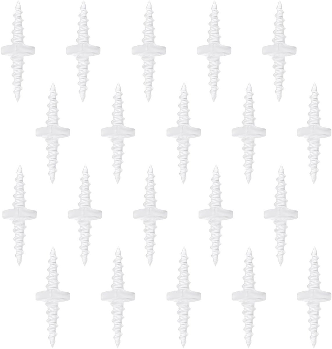 Dailygoods- Visas Schroeven 20PCS - Dubbelzijdige Schroefconnectoren - Bevestigingsschroeven - Positioneringsschroeven - Transparant Plastic - Ideaal voor Natuurlijke Presentatie - Aasconnector