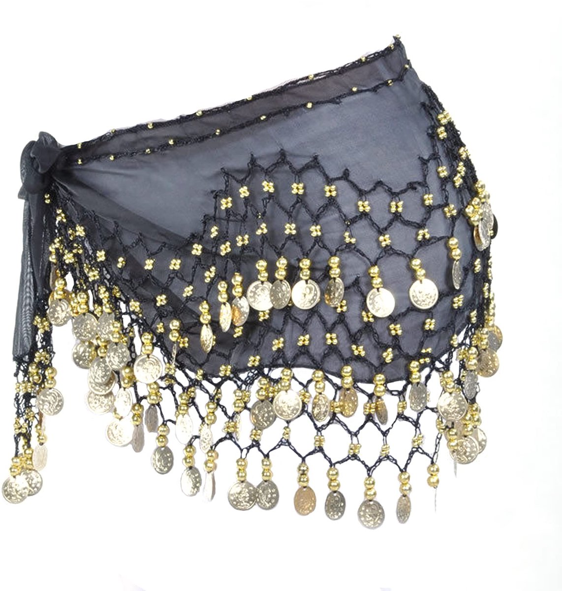 Dailygoods- Heupdoek Chiffon - 98 Munten - Ademend/Elastisch - Elegant/Verstelbaar - Geschikt voor Dans/Feest - Luxe Ontwerp - Danssjaal