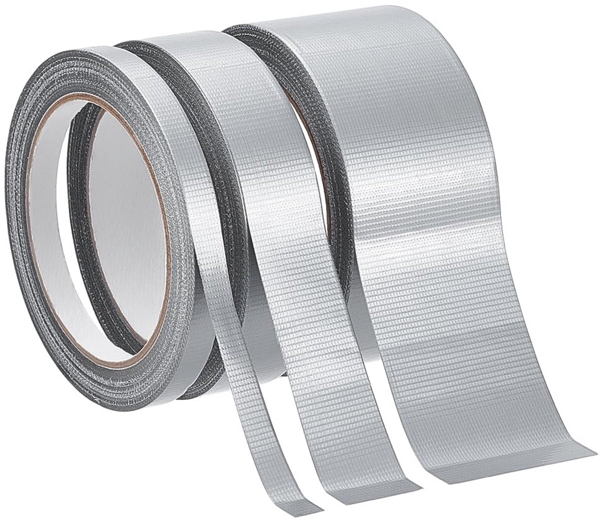 Dailygoods- Boekbindtape 5 Rollen - 3 Soorten Lichtgrijs - 10/25/50 mm Breed - Polyethyleen - 20 m/Rol - Voor Boekrestauratie - Reparatietape