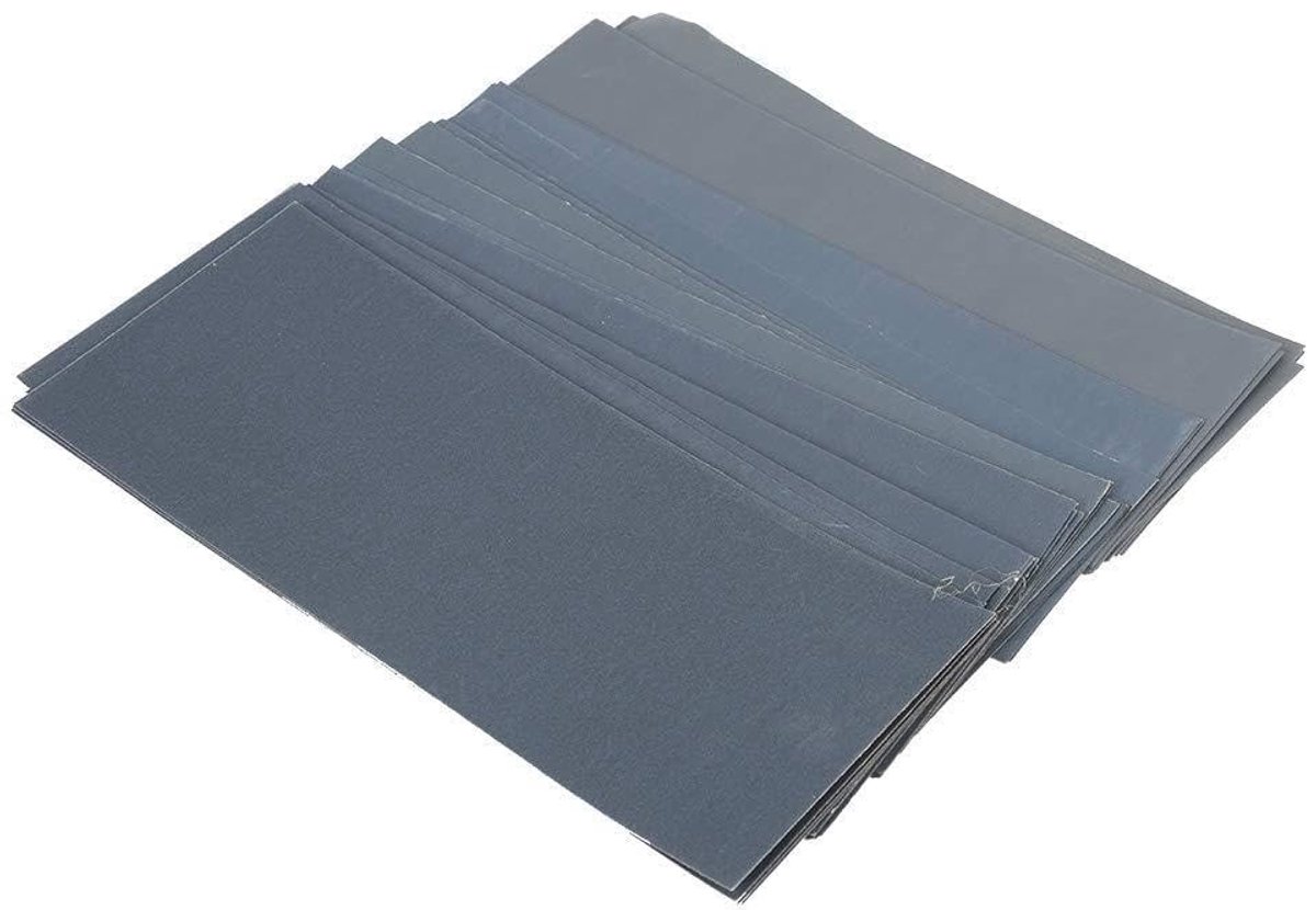 Dailygoods- Schuurpapier Set 36-Delig - Korrel 400 tot 3000 - Siliciumcarbide - Natdroog Gebruik - Geschikt voor Auto's/Houtbewerking - Lange Levensduur - Schuurvellen