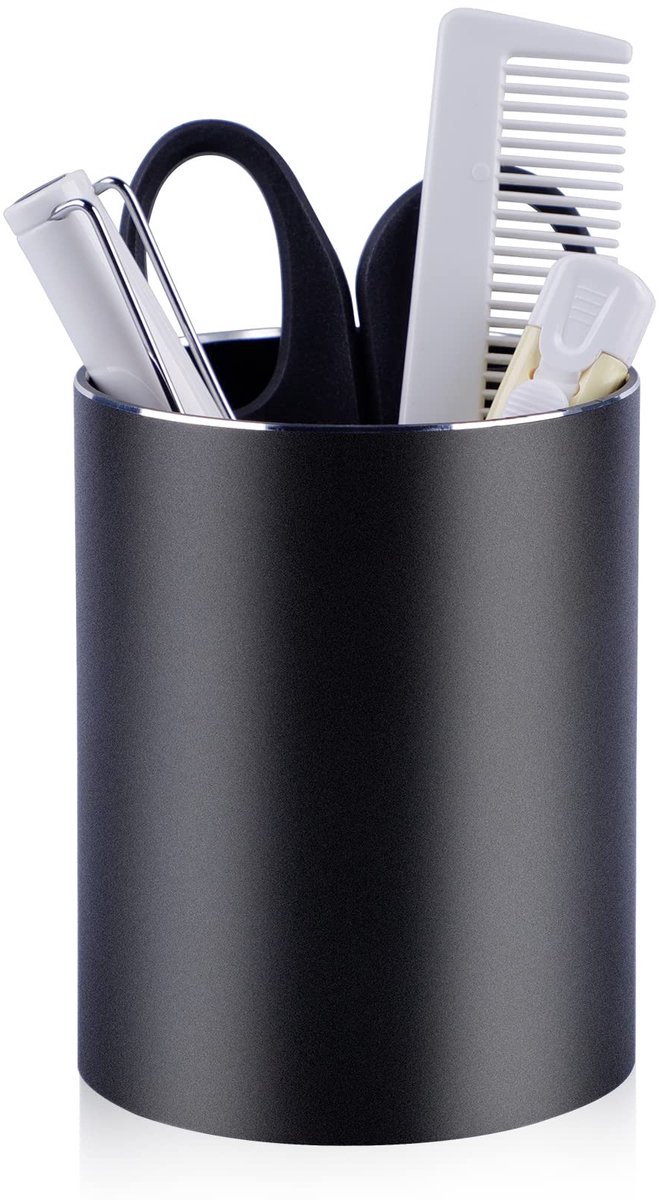 Dailygoods- Pennenhouder - Aluminium Legering - Bureau Organizer - 8x10 cm - Rond - Voor Pennen/Make-up Borstels - Duurzaam - Pencil Holder
