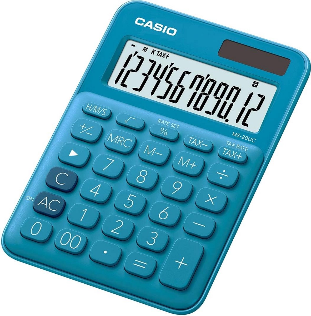Rekenmachine - Zakrekenmachine - Dagelijkse Berekeningen - 12 Cijferig Display - 14.95 cm - Blauw