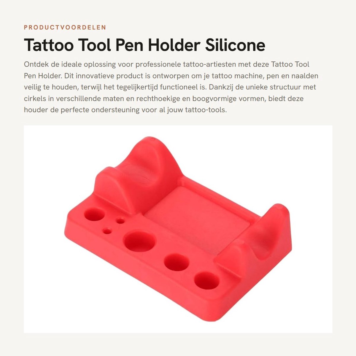 Dailygoods- Pennenhouder - Siliconen Tattoo Machine Houder - Kleur Bekerhouder - Wattenstaafje Houder - Bureau Organizer - Lichtgewicht Ontwerp