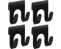 Dailygoods- Douchecaddy - Metalen Plank - 4 Stuks - Dubbele Haken