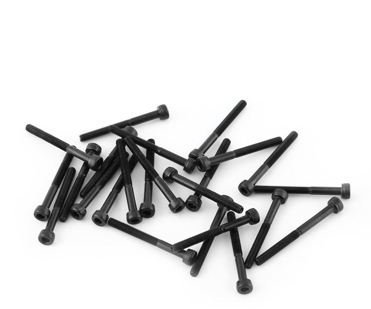 Dailygoods- Schroef M3 40mm - Schroeven - Schroefboormachine - Bevestigingsmateriaal - 24 Stuks - Gedeeltelijk Schroefdraad, 12.9 Koolstofstaal