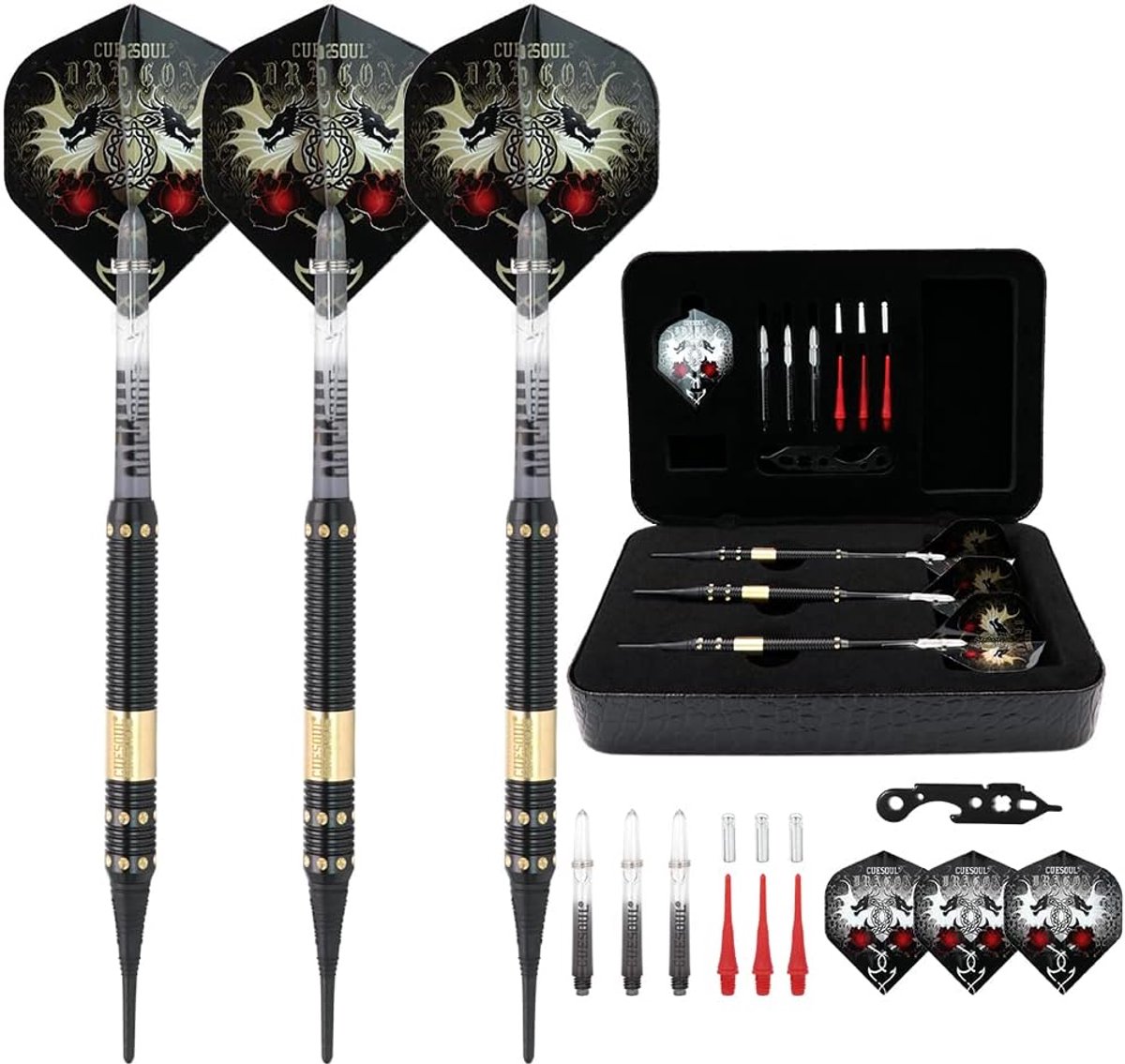 Zachte Dartpijlen Set - Dartpijlen Met Koffer - Precisie Werpen - Modieus Design - 16 Gram - B1105