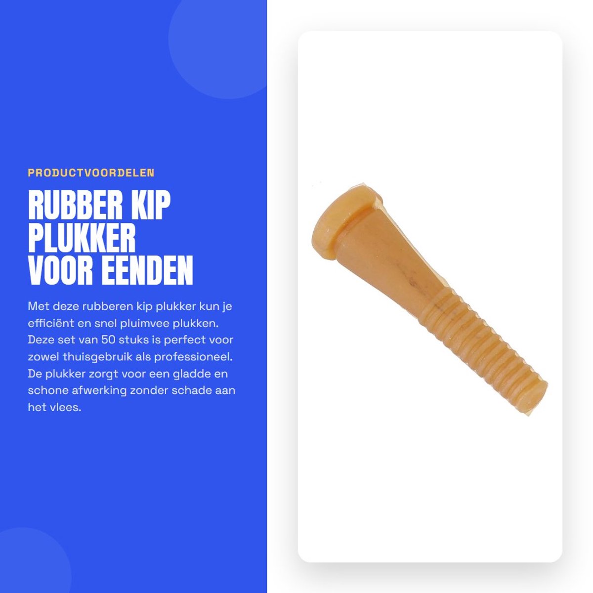 Dailygoods - Rubber Kip Plukker Voor Eenden en Ganzen