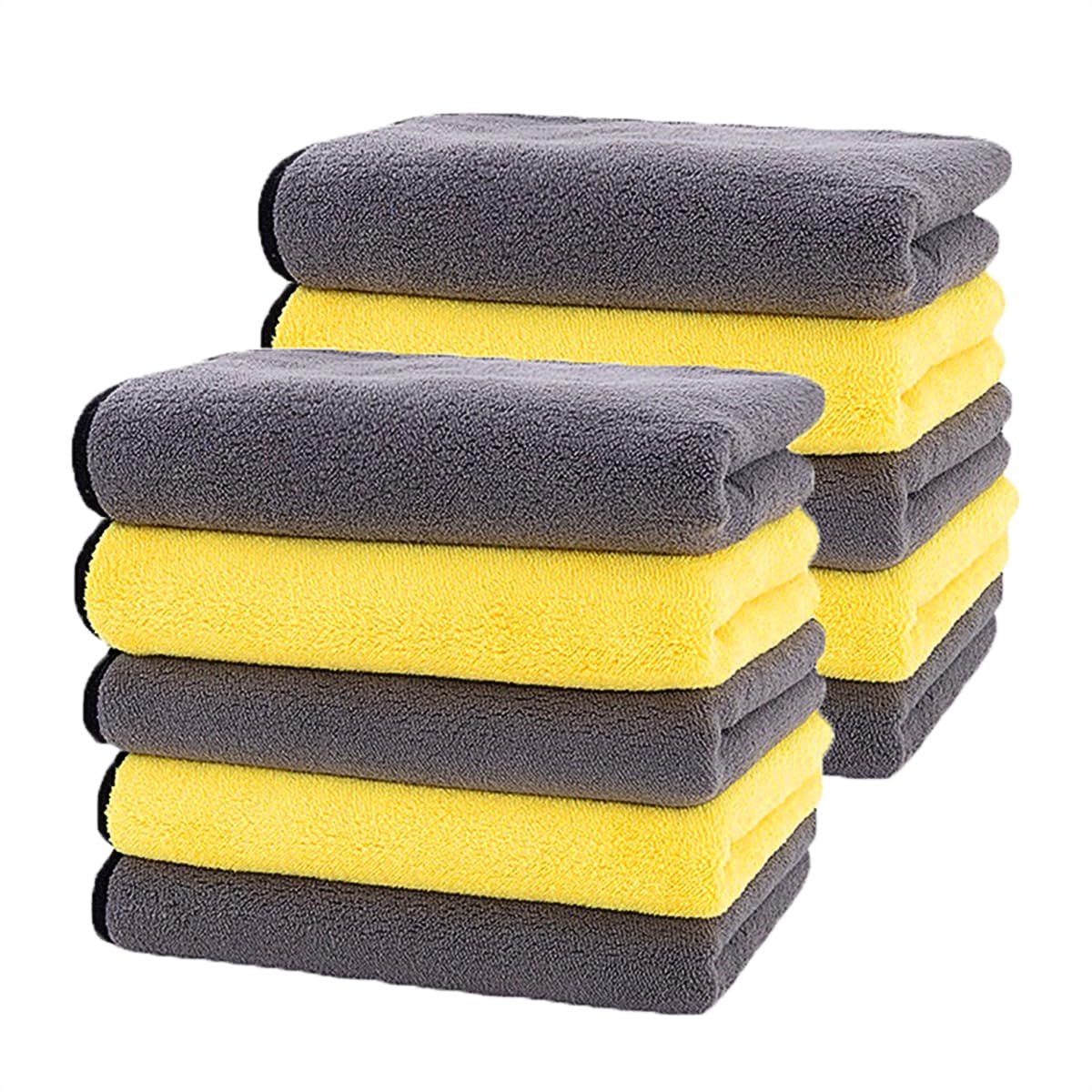 Dailygoods- Droogdoek 10 Stuks - Microvezeldoek - Waterabsorberend - Absorberende Reinigingsdoek - Pluisvrij - 30 x 30 cm