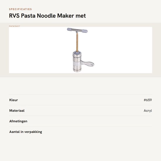 Dailygoods - Handmatige Pastamaker voor Verse Noedels van Dailygoods — afbeelding 4