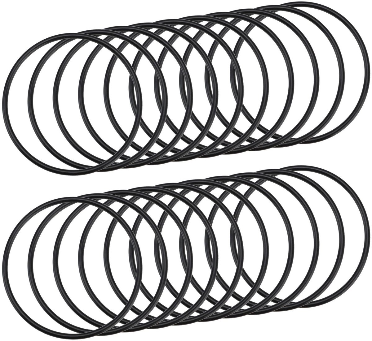 Dailygoods- O-ringen Nitril Rubber 20 Stuks - 76 mm Buitendiameter - 70 mm Binnendiameter - 3 mm Breedte - Afdichting - Professionele Ontwerpen - Afdichtingen