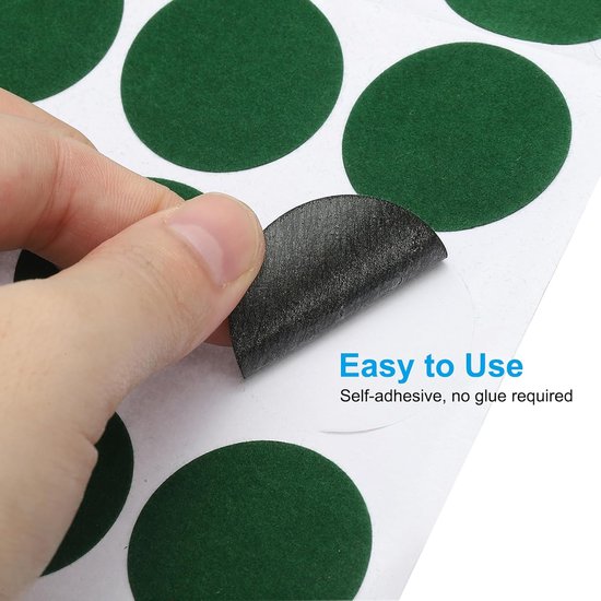 Biljart Doek Reparatie - Snooker Spots - Tafel Herstellen - Zelfklevend Waterdicht - 35mm 70 Stuks - Groen — afbeelding 4