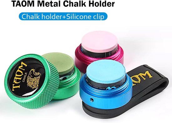 Magnetische Krijt Houder voor Biljartkeu - Ronde, Compacte Tip Case voor Pool & Snooker van Merkloos — afbeelding 4