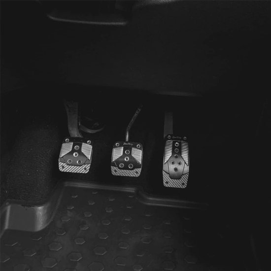 Set Pedalen - Auto Accessoires - Auto Personalisatie - Eenvoudige Installatie - 37 x 13 cm - Zwart Aluminium — afbeelding 2