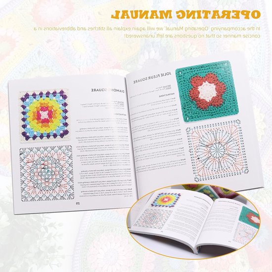 Mix en Match Haakpatronen voor Granny Squares, 50 Ontwerpen met Foto's en Tekst, Ideaal voor Beginners en Gevorderden — afbeelding 2