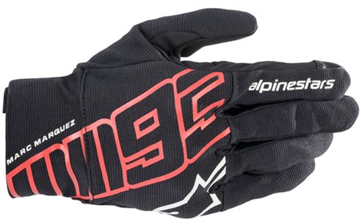 Alpinestars Aragon Zwart Helder Rood - Handschoen