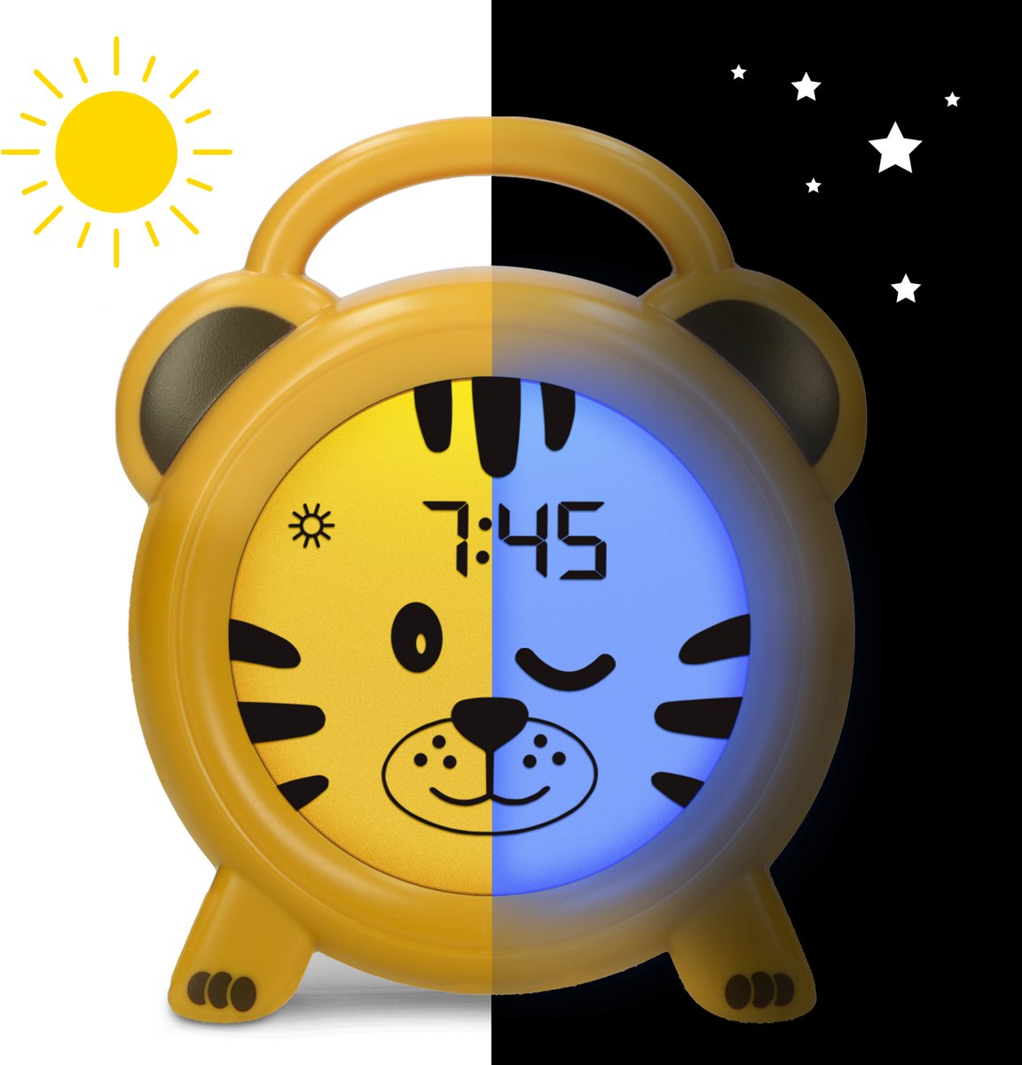 Bol.com Alecto BC100TIGER - Slaaptrainer voor kinderen - Kinderwekker met Nachtlamp - Tiger aanbieding