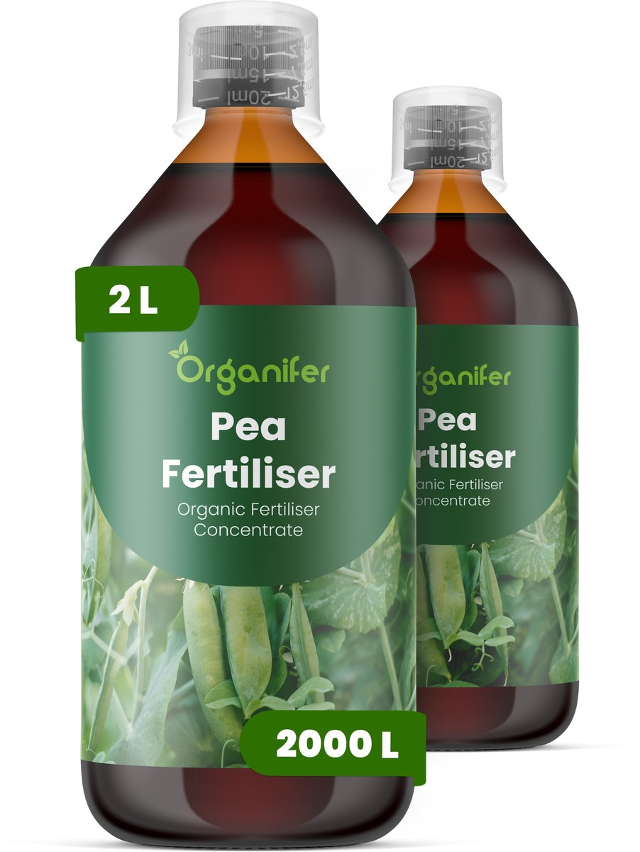 Vloeibare Meststof Voor Erwten 2X1 L Voor 2000 L - Npk 2-1-8 - Verbetert Bloei - Peulvorming En De Algehele Opbrengstkwaliteit - Verbetert De Algehele Plantgezondheid - Structuur En Consistentie Van De Peulen - Organifer