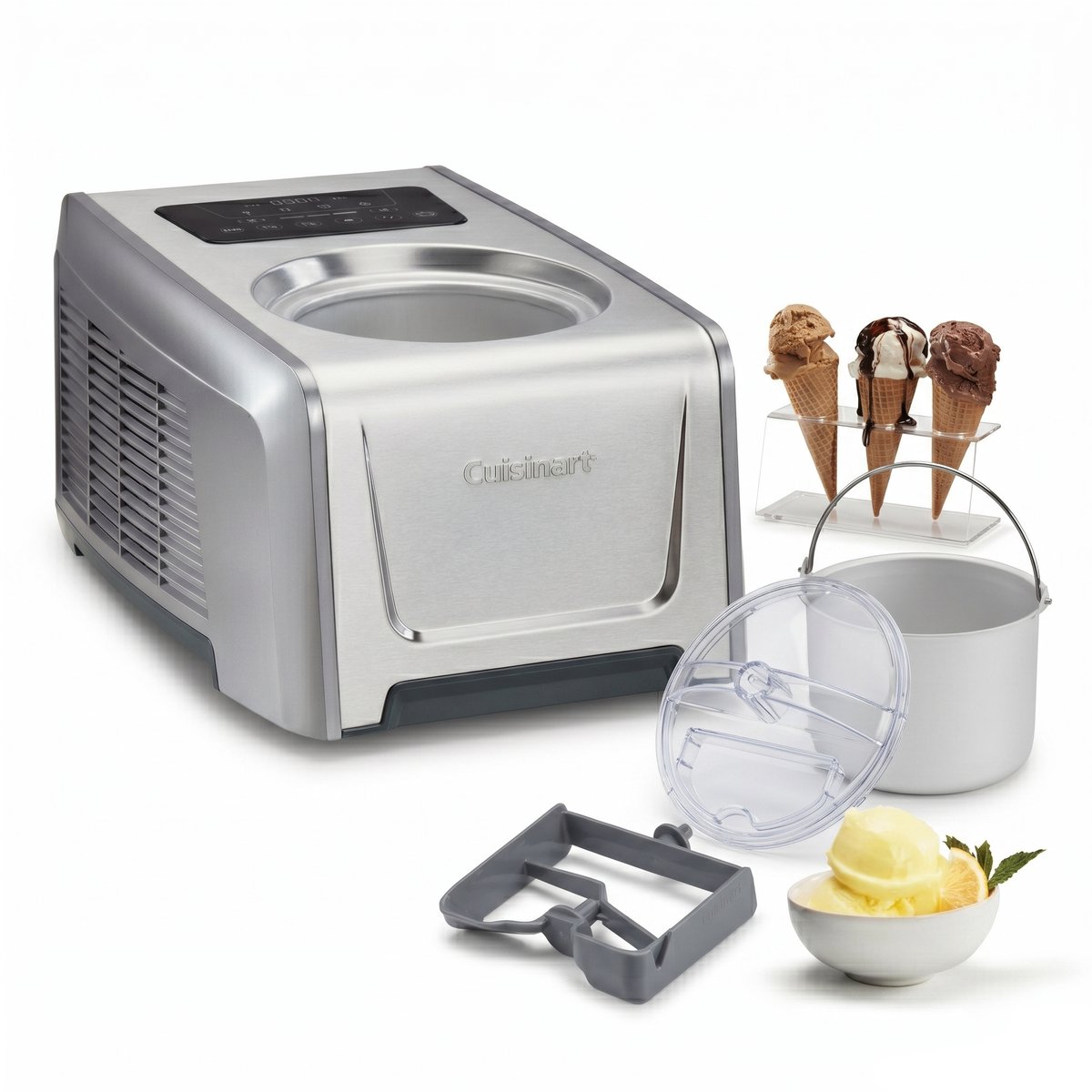 Cuisinart - Freeze Ease Pro IJsmachine - 1,5L - Met Compressor - 4 Programma’s - LED Display - RVS