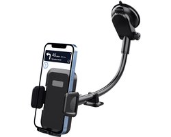 Blynk Telefoonhouder Auto met Zuignap – Dashboard & Raam – Flexibele Arm – 360° Draaibaar – Universele GSM Houder – Geschikt voor iPhone en Android