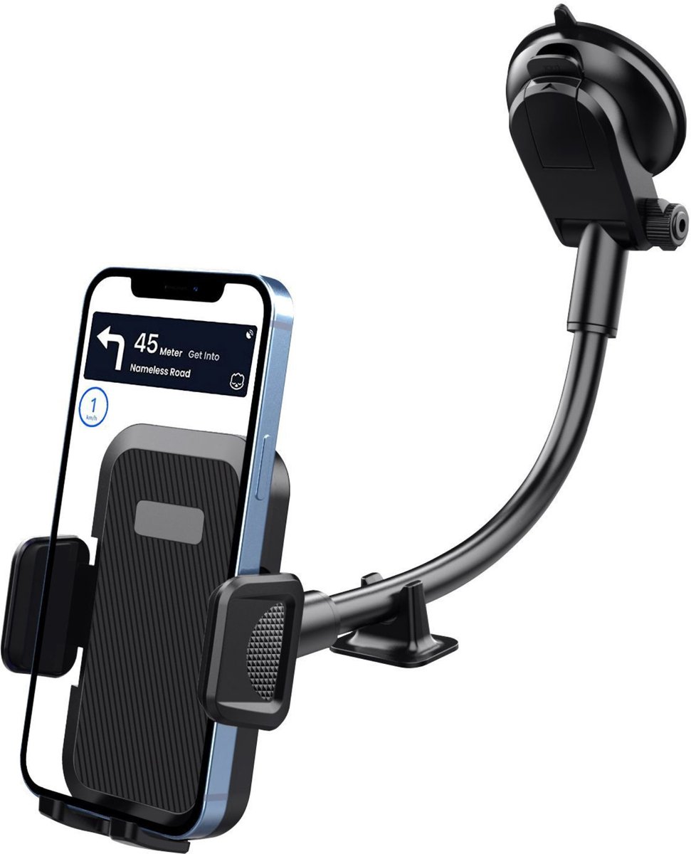 Blynk Telefoonhouder Auto met Zuignap – Dashboard & Raam – Flexibele Arm – 360° Draaibaar – Universele GSM Houder – Geschikt voor iPhone en Android