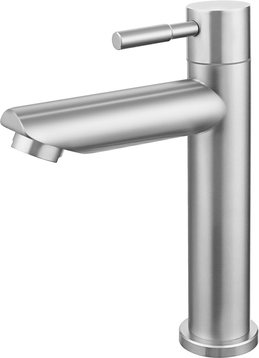 Oraymin RVS Koudwaterkraan - Kleine Wastafel - 60 cm Slang - Handwasbak