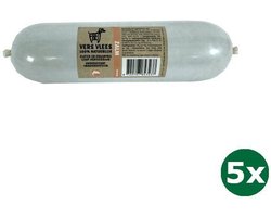 5x900 gr Freds gestoomd vers vlees worst zalm graan en glutenvrij hondenvoer