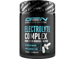 Elektrolyten Complex Plus - 300 Capsules - Met Taurine 1000 mg & Betaine TMG 1000 mg - 7 Elektrolyten: Natrium, Chloride, Kalium, Magnesium, Calcium - Veganistisch - Laboratoriumgetest - German Elite Nutrition