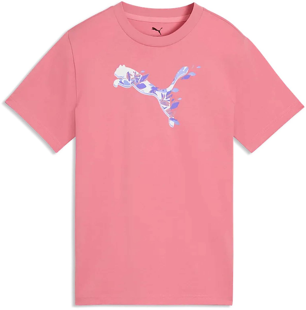 Puma T-Shirt Graphic Floral Cat Tee G Fashion Wear Kinderen Roze