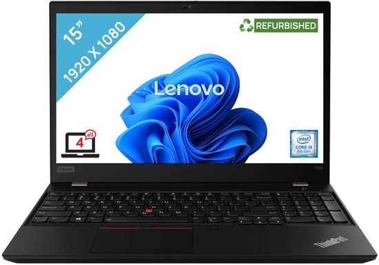 Lenovo ThinkPad T590 | 15.6 inch FHD Touch | Intel Core i5-8365U | 16GB DDR4, 256GB SSD | Windows 11 Pro - Lenovo - Hoofdafbeelding