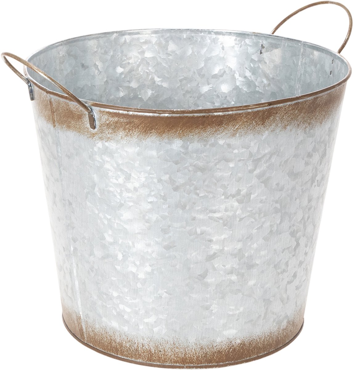 Sierpot met handvatten, decoratieve kom roestdecoratie, metalen vat zi
