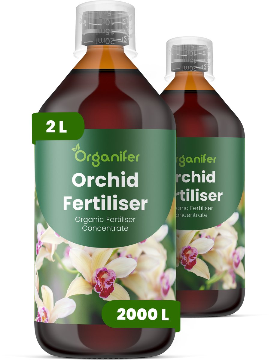 Vloeibare Meststof Voor Orchideeën 2X1 L Voor 2000 L - Verbetert De Bloeiprestaties Bij Alle Orchideeënsoorten - Versterkt Het Wortelstelsel Inclusief Luchtwortelontwikkeling - Ondersteunt Knopvorming En Verlengt De Bloeiduur - Organifer