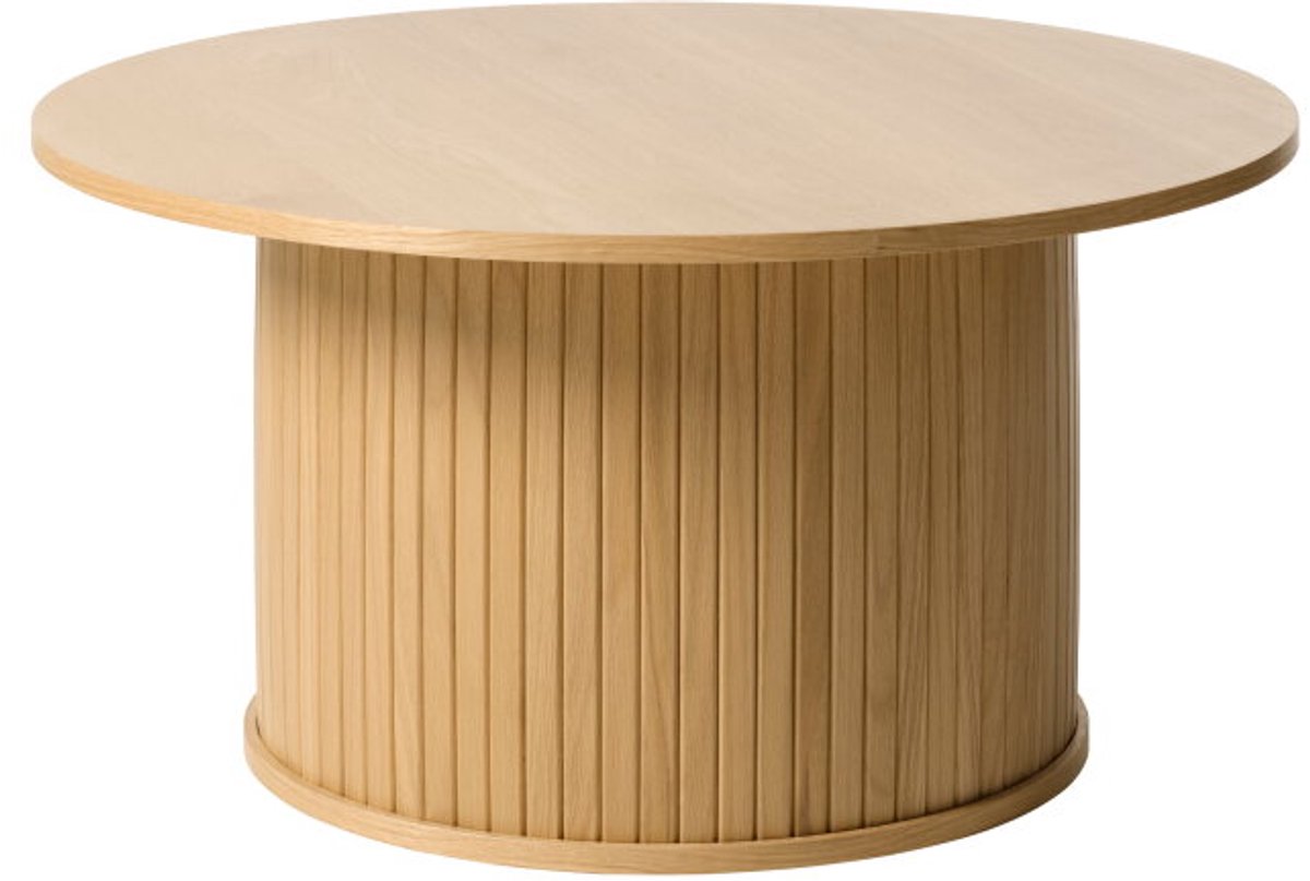 Salontafel Nola rond eiken 90 cm - Naturel