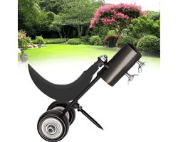 Onkruidverwijderaar - Haak onkruidverwijderaar - 2-in-1 onkruidverwijderaar - met wielen - Onkruidsteker - Onkruidtrekker - Garden Weeder - Tuingereedschap - Tuinonderhoud & Opruiming - voor bestrating, terrassen, opritten, stoepen en tuinen - zwart