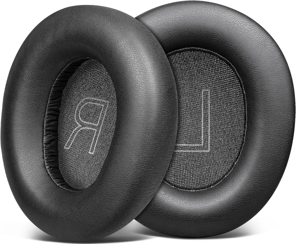 Vervangende Oorkussens voor Over-Ear Noise Cancelling Hoofdtelefoons, Zacht Leer en Geluidsisolatie Foam - Geschikt voor Skullcandy Crusher ANC2 - Zwart